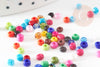 Petite Perles rocaille multicolore, perles métallisées multicolores,2.5mm x 3mm, x 5gr (G0774)