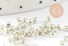 Petite perle de rocaille argent 2.5mm, x20Gr (G2457)