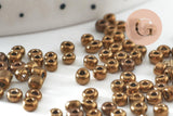 Petite perles de rocaille verre bronze 2.5mm, x10Gr (G0825)