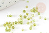 Petite perles de rocaille vert transparent 2.5mm, perles rocaille verre, pour perlage, x 10gr (G3667)