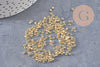Petites perles rocaille dorée brillantes 2mm, x 20gr (G2034)