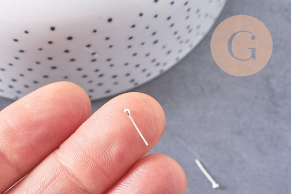 Piercing clou argent 925 massif boule 1.5mm, x1 (G5149)