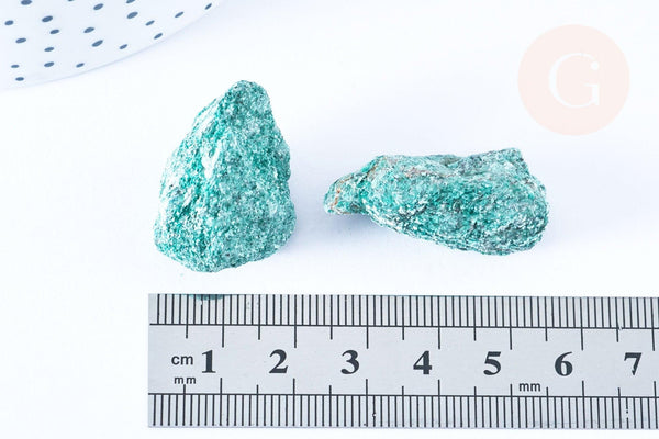 Pierre Fuchsite naturelle brute 25-40mm, pierre naturelle semi-précieuse lithothérapie, x1 (G6455)