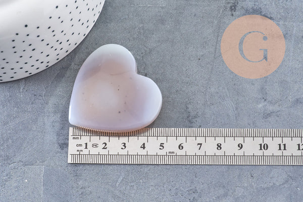 Pierre agate naturelle grise druze, agate naturelle roulée, pierre semi-precieuse, séance lithothérapie, 35-50mm, x1 G5653