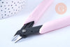 Pince coupante haute précision rose pour fabrication de bijoux, x1 (G5597)