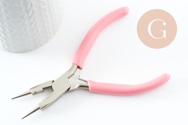 Pince fabrication de bijoux bout rond acier carbone 12.2cm,pour la création de boucles outils création bijoux, x1 G9523
