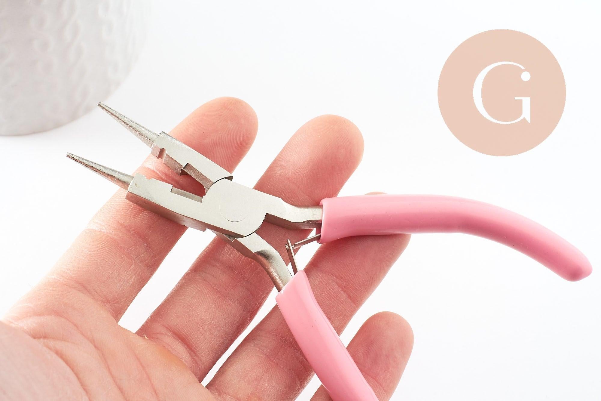 Pince fabrication de bijoux bout rond acier carbone 12.2cm, x1 (G9523)