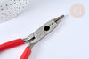 Pince fabrication de bijoux bout rond acier carbone 12.4cm,pour la création de boucles, outils bijouterie, x1 G7052