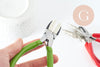 Pinces fabrication de bijoux boucles, bec incurvé, plate, des pinces pour création de bijoux x3 (G10018)