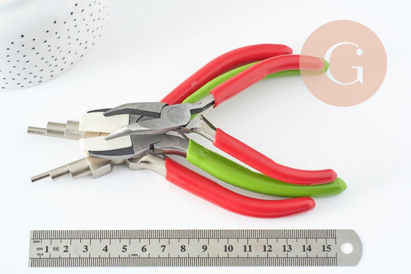 Pinces fabrication de bijoux boucles, bec incurvé, plate, des pinces pour création de bijoux x3 (G10018)