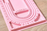 Plateau d'assemblage perles pour fabrication collier ROSE 24x33cm, comptage de perles, avec mesures graduées, x1 (G7051)