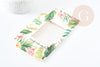 Pochette carton motif tropical 14.6x10.5cm, x1 G3168