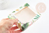 Pochette carton motif tropical 14.6x10.5cm, x1 G3168
