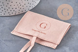 Personalized suede microfiber jewelry gift pouch, x1 or x5 (G10993)
