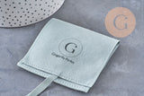 Personalized suede microfiber jewelry gift pouch, x1 or x5 (G10993)