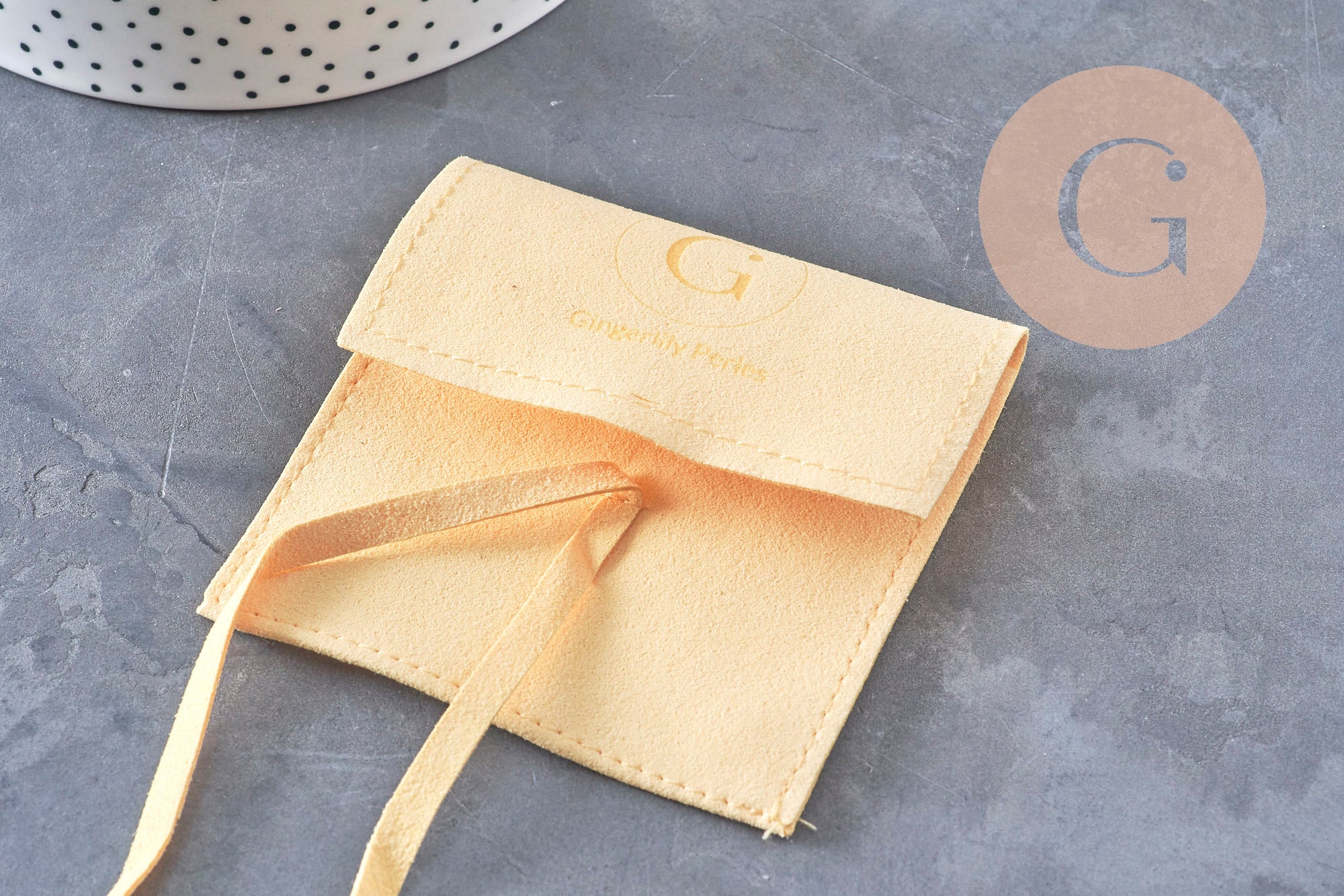 Personalized suede microfiber jewelry gift pouch, x1 or x5 (G10993)