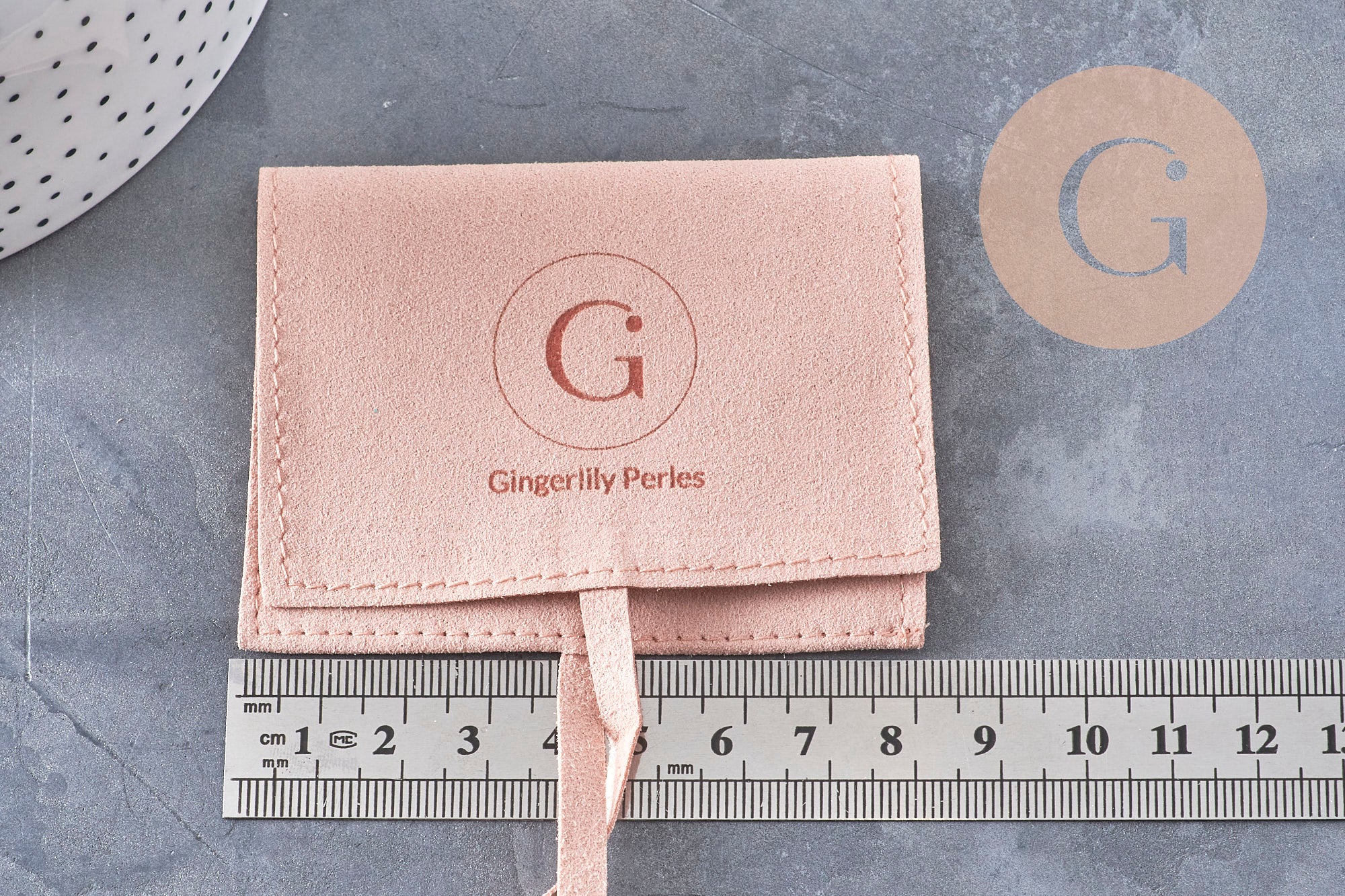 Personalized suede microfiber jewelry gift pouch, x1 or x5 (G10993)