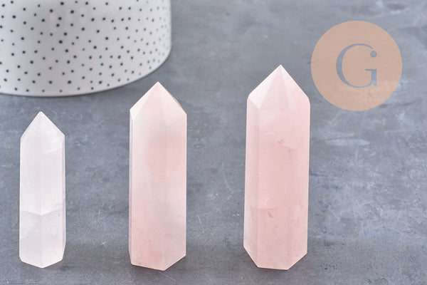 Pointe cristal de roche naturel 60-87mm, quartz naturel, pierre semi-precieuse, séance lithothérapie, x1 (G7210)