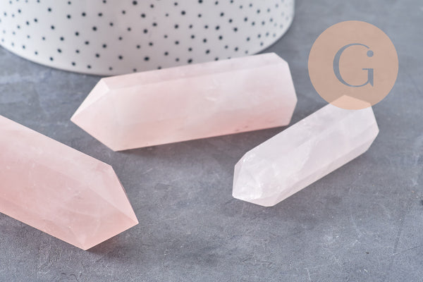 Pointe cristal de roche naturel 60-87mm, quartz naturel, pierre semi-precieuse, séance lithothérapie, x1 (G7210)