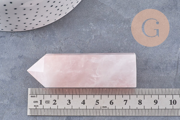 Pointe cristal de roche naturel 60-87mm, quartz naturel, pierre semi-precieuse, séance lithothérapie, x1 (G7210)