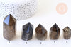 Pointe quartz fumé naturel, pointe quartz naturel, pierre semi-precieuse, séance lithothérapie, x1 (G5768)
