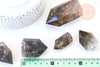 Pointe quartz fumé naturel, pointe quartz naturel, pierre semi-precieuse, séance lithothérapie, x1 (G5768)