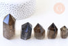Pointe quartz fumé naturel, pointe quartz naturel, pierre semi-precieuse, séance lithothérapie, x1 (G5768)