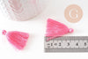 Pompon rose coton,décoration pompon,accessoire coton, pompon boucles, coton rose,25-31mm, x5 G0110