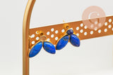 Présentoir à bijoux boucles d'oreilles et collier plateau acrylique fer doré 30cm, x1 (G10247)