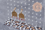 Présentoir boucles d'oreilles plexiglas arche personnalisable 110 emplacements 17.8cm, x1 G10103