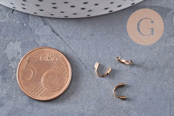 Protège-fil acier acier 316 inoxydable or rose IP 6.3-7mm, x10 (G10974)