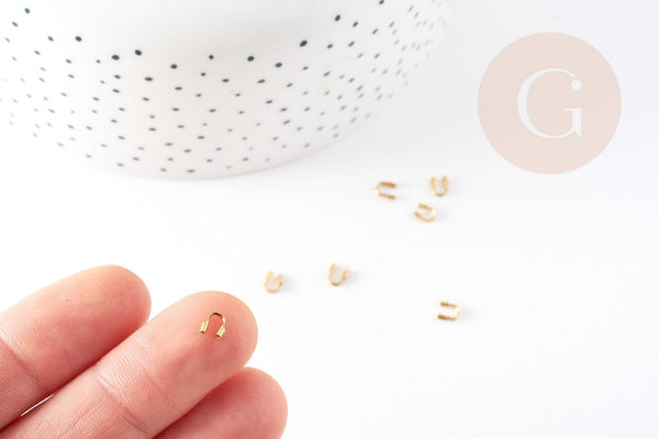 Protège-fil laiton brut 5mm, x 1gr (G1517)