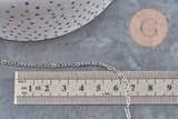 Chaine fine forçat en fer platine 3x2mm, x5 mètres (G5006)