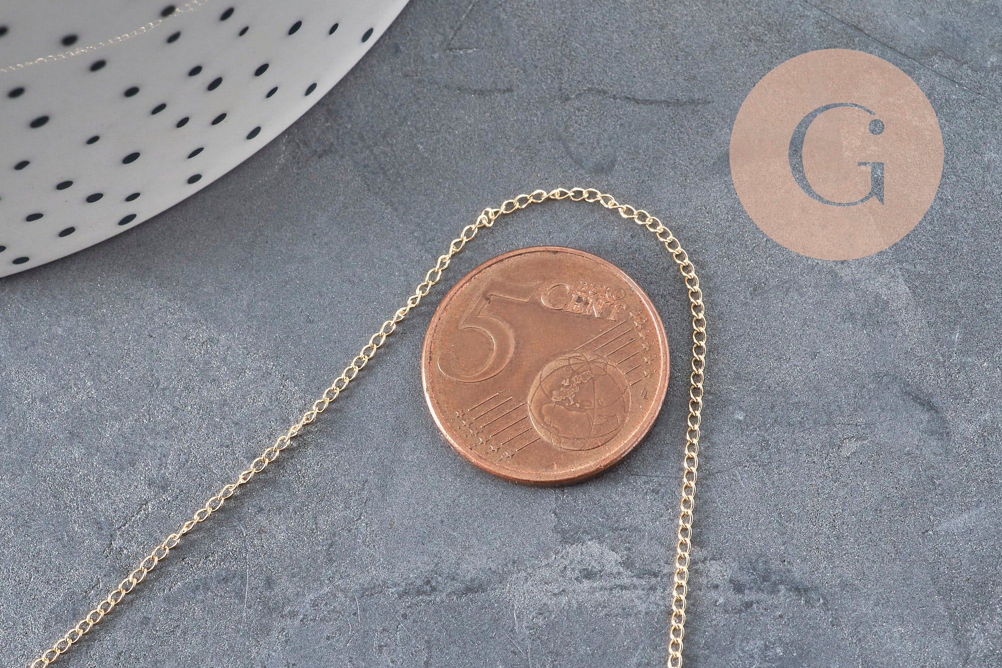 Necklace Fine chain with gold-filled clasp 45.7cm x1 (G2617)