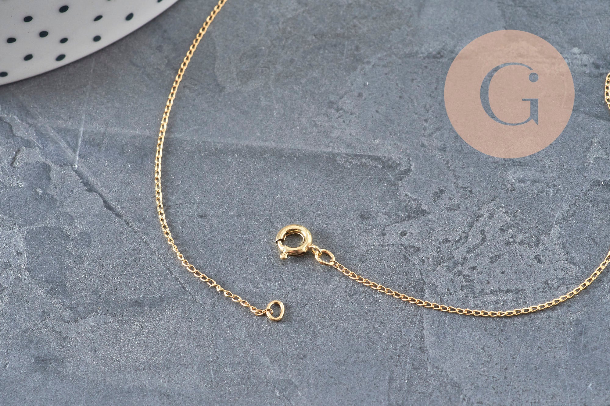 Necklace Fine chain with gold-filled clasp 45.7cm x1 (G2617)