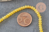 Perle abacus jade naturel teinté jaune facetté 4x2mm, x1 fil 36cm (G1710)-Perles-Gingerlily Perles