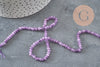 Cuentas de jade violeta, facetadas, naturales, jade, piedra, 5 x 3 mm, hilo de 35 cm, x1 (G1704)