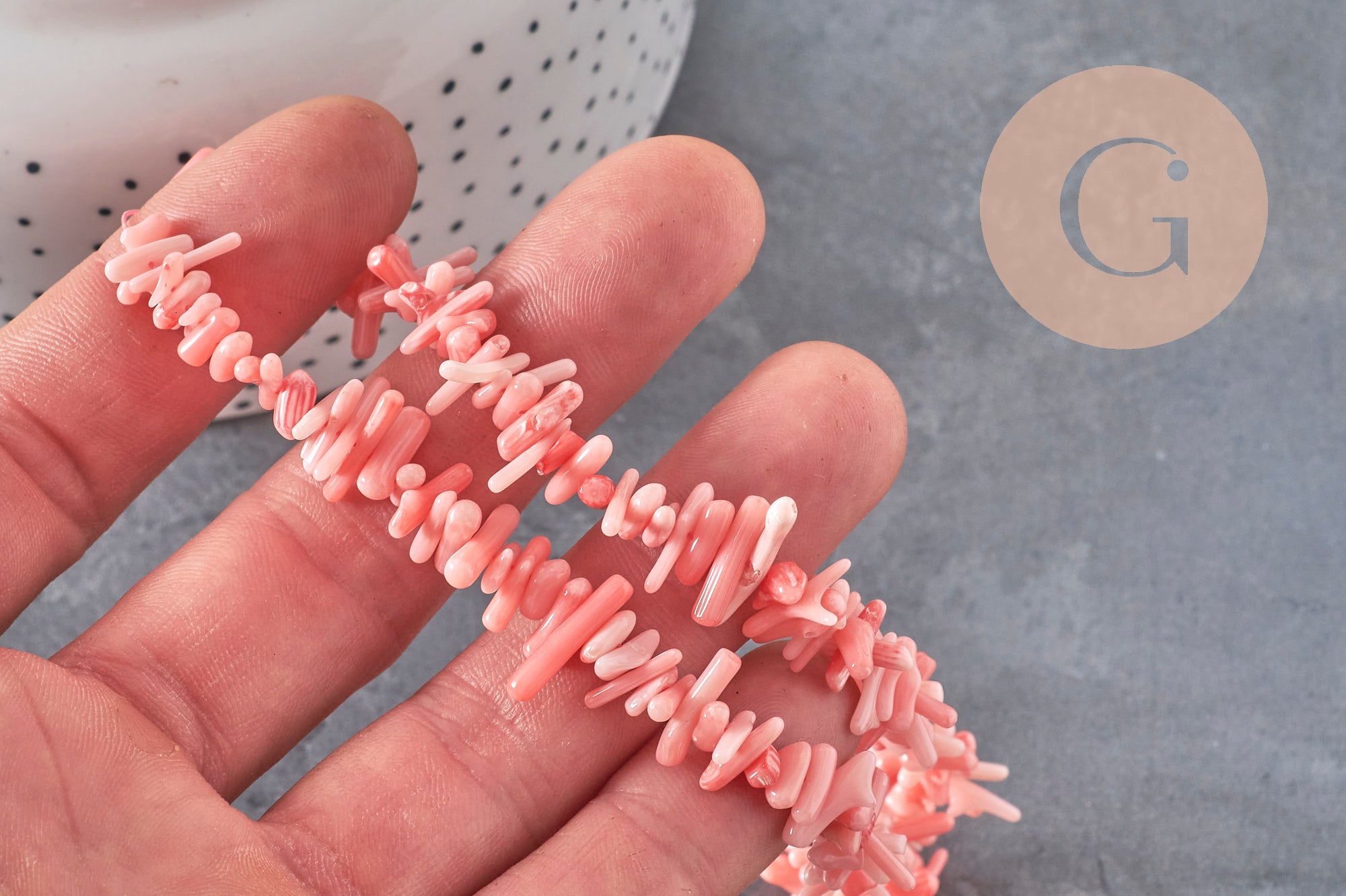 EP-pink coral beads, coral beads, jewelry making, natural coral, shell bead, pink shell, 38cm thread, G3089