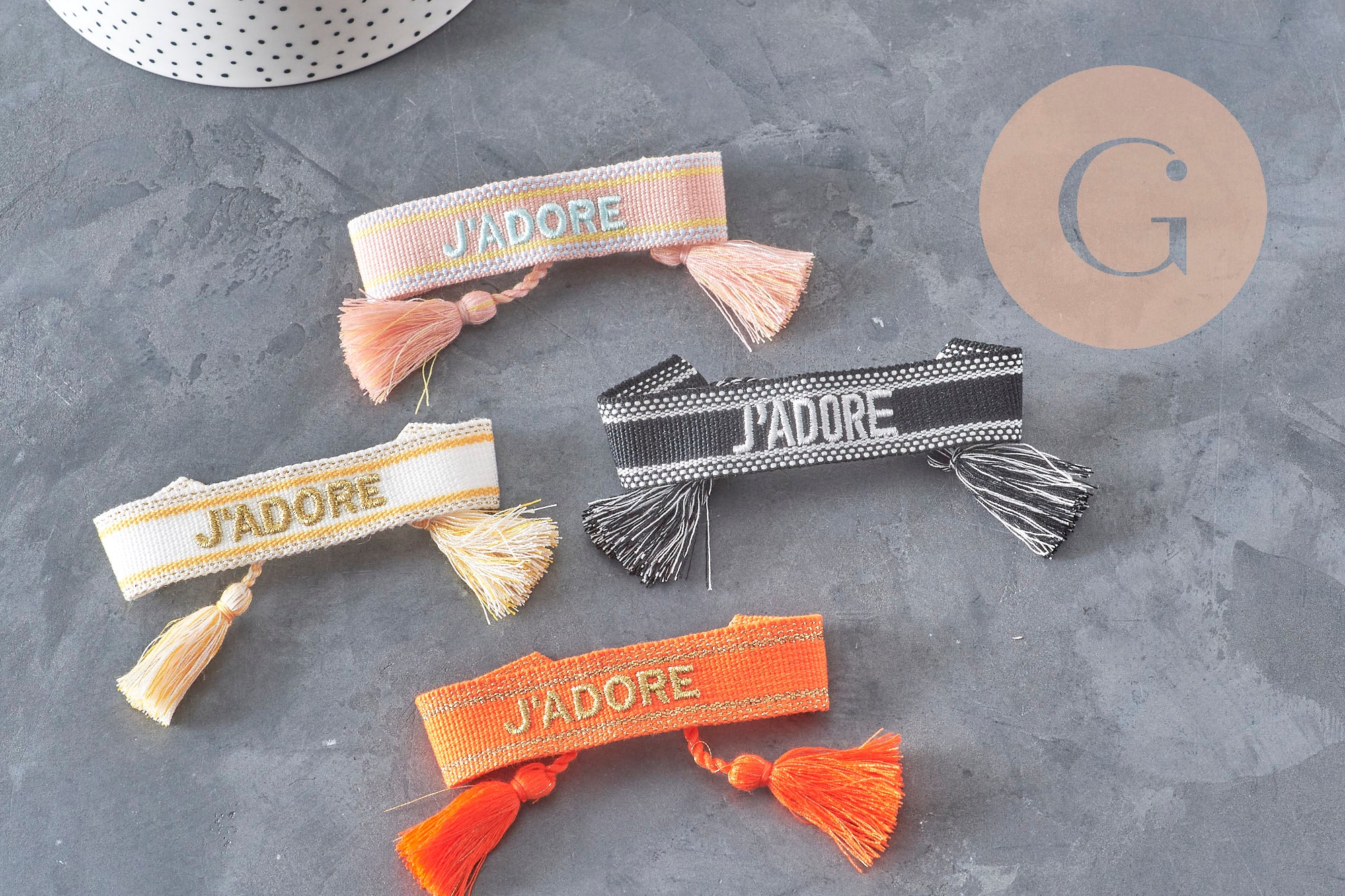 Pulsera bordada I LOVE HOPE EFJF, x1 (G7649)