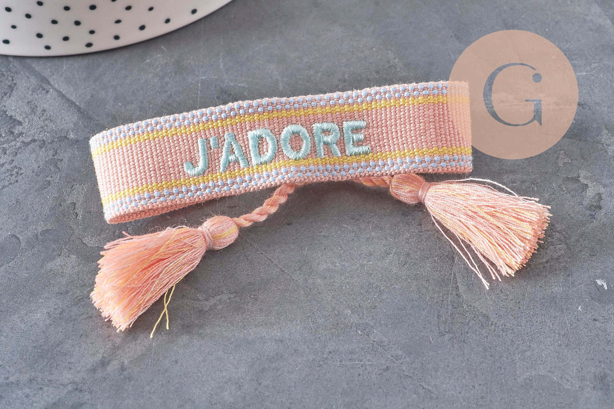 Pulsera bordada I LOVE HOPE EFJF, x1 (G7649)