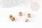 Rondelle fer doré zircon grade B 8mm, perles dorées, perle intercalaire, perle disque, x10 (G5739)