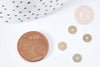 Rondelles acier doré inoxydable 6mm,perles intercalaires disque pour création bijoux acier,x 20 G8732