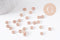 Rondelles fleurs intercalaire zamac or rose 5mm, x50 (G1369)