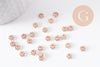 Rondelles fleurs intercalaire zamac or rose 5mm, x50 (G1369)
