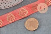 Ruban élastique orange corail or coquilage EFJF 16mm,bracelet EVJF,ruban mariage, x1 mètre (G4899)