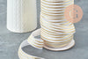 Ruban élastique rayé blanc or EFJF, fabrication bijoux, bracelet EVJF,ruban mariage,fourniture créative,scrapbooking,16mm,1 mètre-G8239