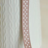 Ruban gros grain polka marrin taupe, fabrication bijoux, ruban pois blancs,ruban mariage, largeur 1cm, longueur 5mètres-G1295