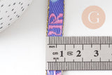 Ruban texte BISOUS 10mm, un ruban brodé de qualité pour travaux de couture ou création de bijoux, x1 mètre (G10830)