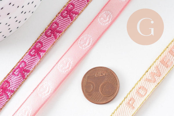 Ruban texte SISTER LOVE 10mm, x1 mètre (G10829)