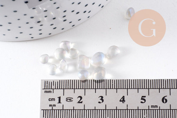 Sable chips pierre de lune 7~13mm non percé, x20gr (G0403)